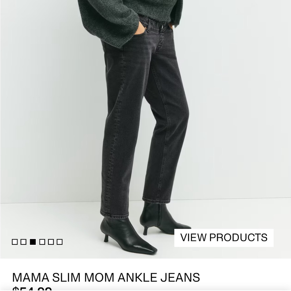 H&M Maternity slim ankle jeans, size small.